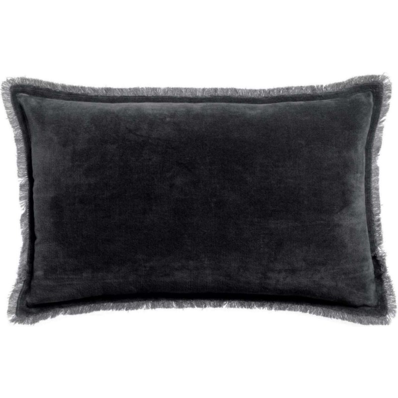 Coussin uni Fara Caviar 30 x 50